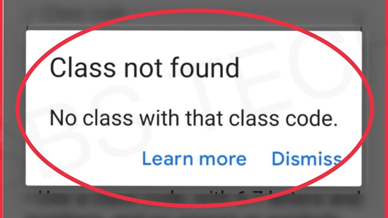 Class Code not found